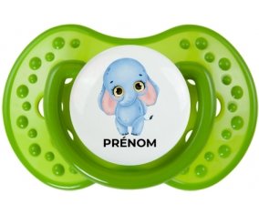 Bébé éléphant avec prénom : Sucette LOVI Dynamic personnalisée