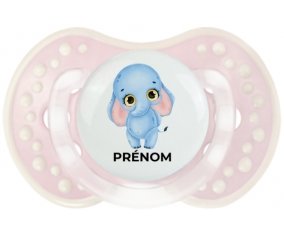 Bébé éléphant avec prénom : Retro-rose-tendre classique Tétine embout Lovi Dynamic