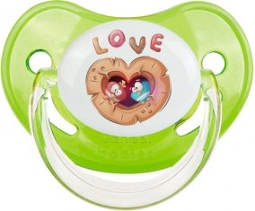 Animaux rigolos hiboux Love : Vert classique Tétine embout physiologique