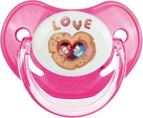 Animaux rigolos hiboux Love : Rose classique Tétine embout physiologique