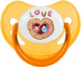 Animaux rigolos hiboux Love : Jaune phosphorescente Tétine embout physiologique