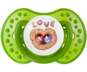 Animaux rigolos hiboux Love : Vert classique Tétine embout Lovi Dynamic