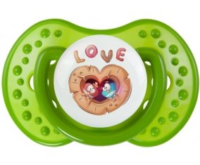 Animaux rigolos hiboux Love : Vert classique Tétine embout Lovi Dynamic