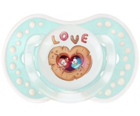 Animaux rigolos hiboux Love : Retro-turquoise-lagon classique Tétine embout Lovi Dynamic