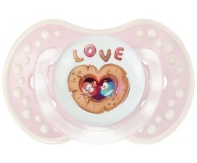 Animaux rigolos hiboux Love : Retro-rose-tendre classique Tétine embout Lovi Dynamic