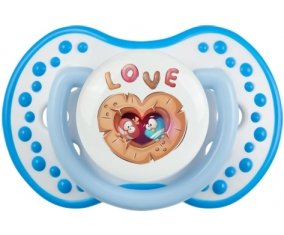 Animaux rigolos hiboux Love : Blanc-bleu phosphorescente Tétine embout Lovi Dynamic