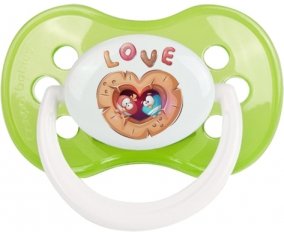 Animaux rigolos hiboux Love : Vert classique Tétine embout anatomique
