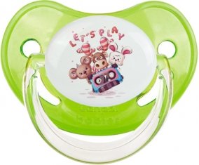 Animaux rigolos let's play : Vert classique Tétine embout physiologique
