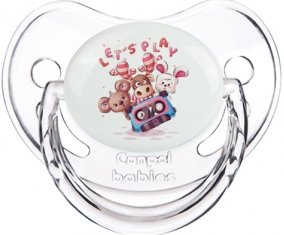 Animaux rigolos let's play : Transparent classique Tétine embout physiologique