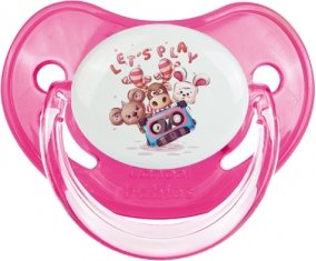Animaux rigolos let's play : Rose classique Tétine embout physiologique