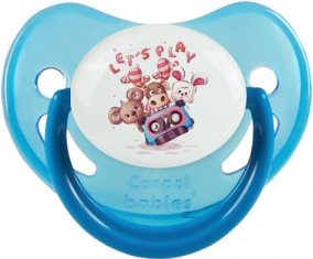 Animaux rigolos let's play : Bleue phosphorescente Tétine embout physiologique