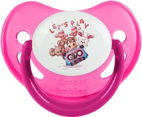 Animaux rigolos let's play : Rose phosphorescente Tétine embout physiologique