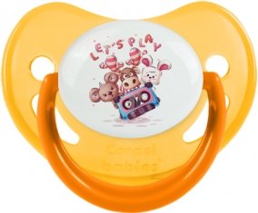 Animaux rigolos let's play : Jaune phosphorescente Tétine embout physiologique
