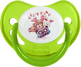 Animaux rigolos let's play : Vert phosphorescente Tétine embout physiologique