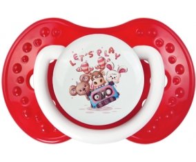 Animaux rigolos let's play : Blanc-rouge classique Tétine embout Lovi Dynamic