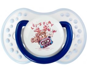 Animaux rigolos let's play : Marine-blanc-bleu classique Tétine embout Lovi Dynamic