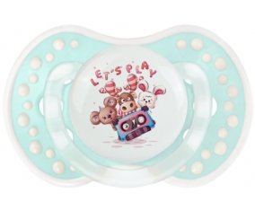 Animaux rigolos let's play : Retro-turquoise-lagon classique Tétine embout Lovi Dynamic