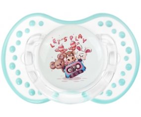 Animaux rigolos let's play : Retro-blanc-lagon classique Tétine embout Lovi Dynamic