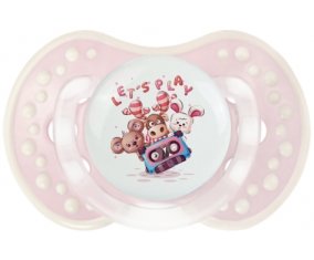 Animaux rigolos let's play : Retro-rose-tendre classique Tétine embout Lovi Dynamic