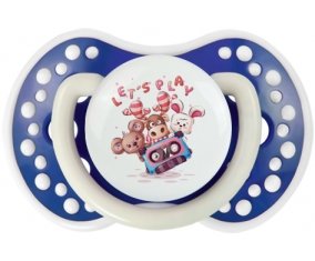Animaux rigolos let's play : Bleu-marine phosphorescente Tétine embout Lovi Dynamic