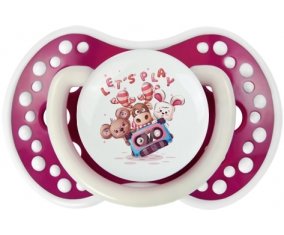 Animaux rigolos let's play : Fuchsia phosphorescente Tétine embout Lovi Dynamic