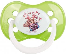 Animaux rigolos let's play : Vert classique Tétine embout anatomique
