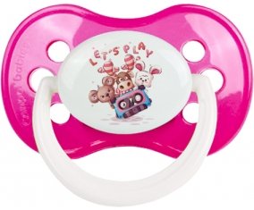 Animaux rigolos let's play : Rose foncé classique Tétine embout anatomique