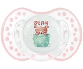 Animaux rigolos Bear : Retro-blanc-rose-tendre classique Tétine embout Lovi Dynamic