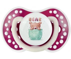 Animaux rigolos Bear : Fuchsia phosphorescente Tétine embout Lovi Dynamic