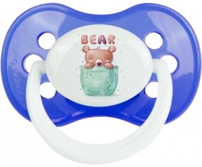 Animaux rigolos Bear : Bleu classique Tétine embout anatomique