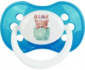 Animaux rigolos Bear : Cyan classique Tétine embout anatomique