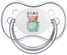 Animaux rigolos Bear : Transparente classique Tétine embout anatomique