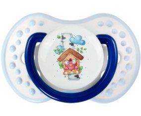 Animaux rigolos Oiseau maison : Marine-blanc-bleu classique Tétine embout Lovi Dynamic