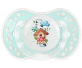 Animaux rigolos Oiseau maison : Retro-turquoise-lagon classique Tétine embout Lovi Dynamic