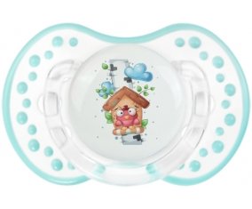 Animaux rigolos Oiseau maison : Retro-blanc-lagon classique Tétine embout Lovi Dynamic