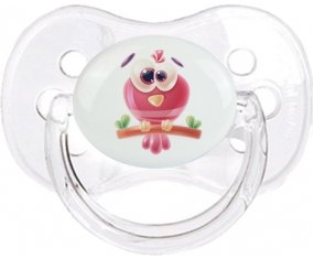Animaux rigolos Oiseau : Transparent classique Tétine embout cerise