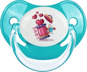 Animaux rigolos Love design-1 : Bleue classique Tétine embout physiologique