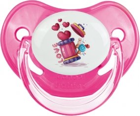 Animaux rigolos Love design-1 : Rose classique Tétine embout physiologique