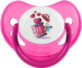 Animaux rigolos Love design-1 : Rose phosphorescente Tétine embout physiologique