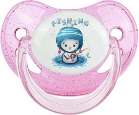 Animaux rigolos Fishing : Rose à paillette Tétine embout physiologique