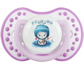 Animaux rigolos Fishing : Blanc-mauve classique Tétine embout Lovi Dynamic