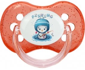 Animaux rigolos Fishing : Rouge à paillette Tétine embout cerise