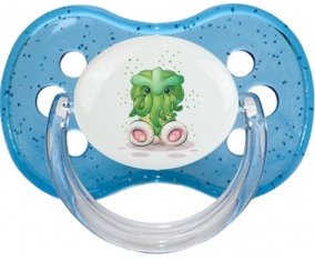 Animaux rigolos tentacule : Bleu à paillette Tétine embout cerise