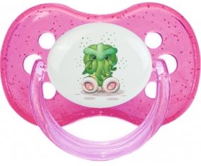 Animaux rigolos tentacule : Rose à paillette Tétine embout cerise