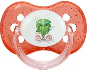 Animaux rigolos tentacule : Rouge à paillette Tétine embout cerise