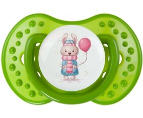 Lapin avec ballon rose : Vert classique Tétine embout Lovi Dynamic