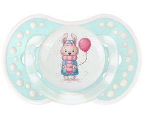 Lapin avec ballon rose : Retro-turquoise-lagon classique Tétine embout Lovi Dynamic