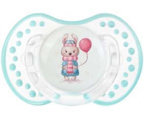 Lapin avec ballon rose : Retro-blanc-lagon classique Tétine embout Lovi Dynamic