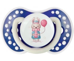 Lapin avec ballon rose : Bleu-marine phosphorescente Tétine embout Lovi Dynamic