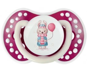Lapin avec ballon rose : Fuchsia phosphorescente Tétine embout Lovi Dynamic